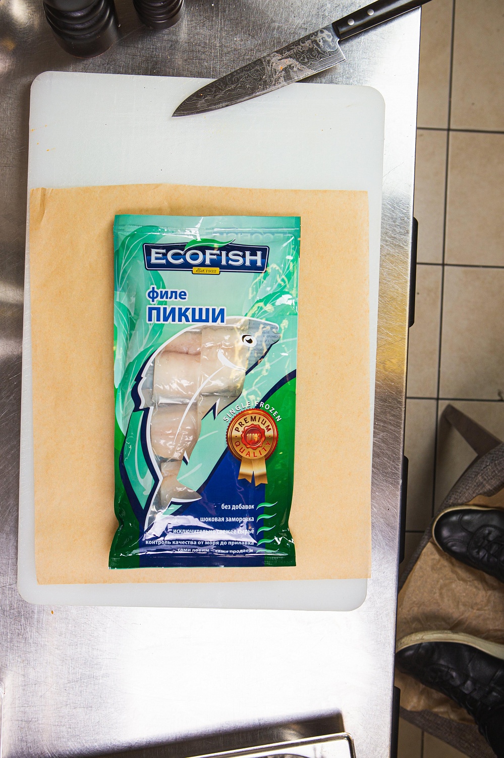 В приготовлении этого блюда мы использовали филе пикши ECOFISH.